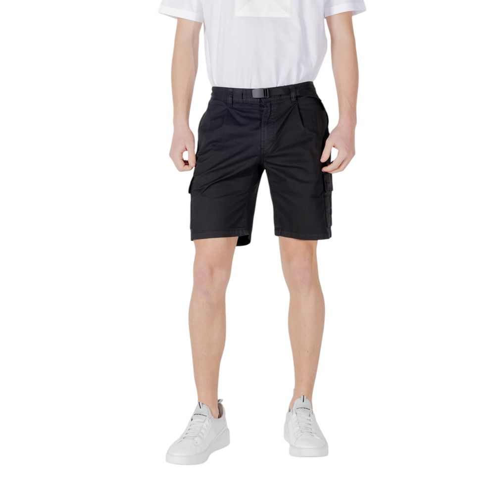 Hugo Boss Schwarze Baumwoll-Bermuda-Shorts