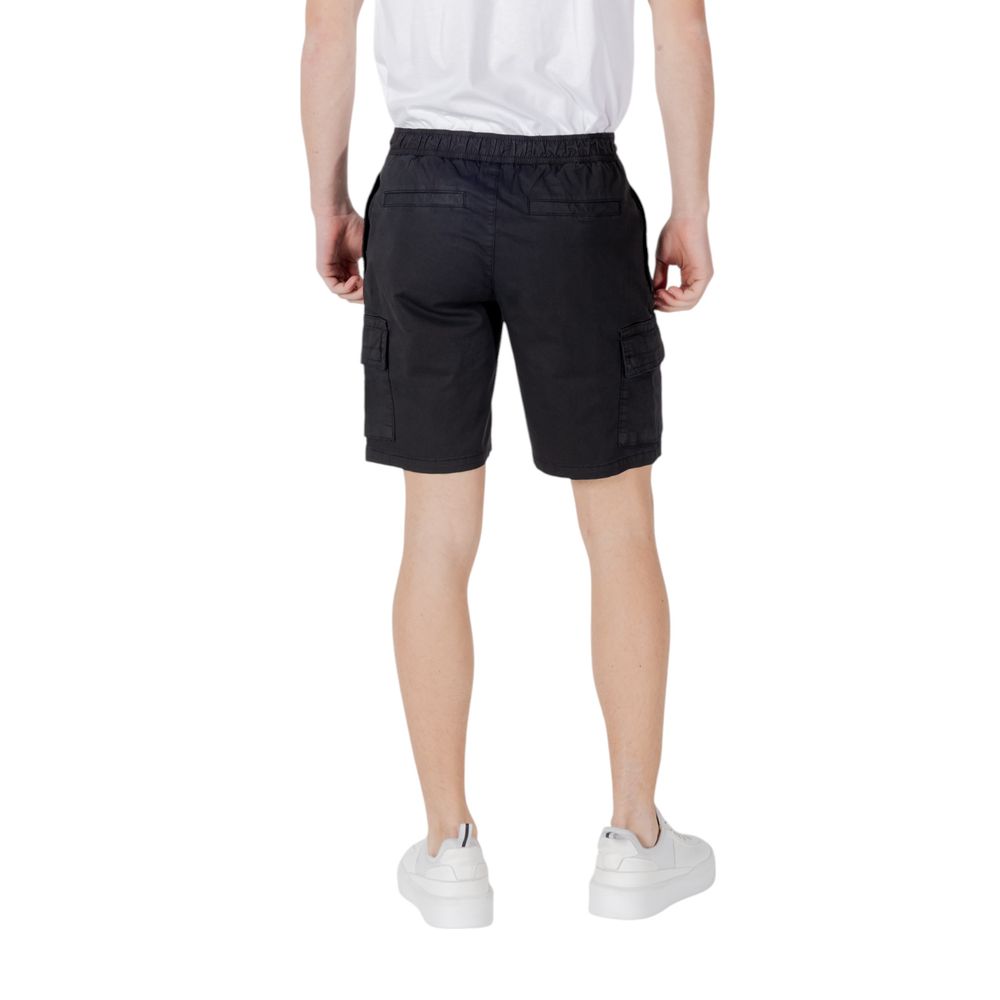 Hugo Boss Schwarze Baumwoll-Bermuda-Shorts