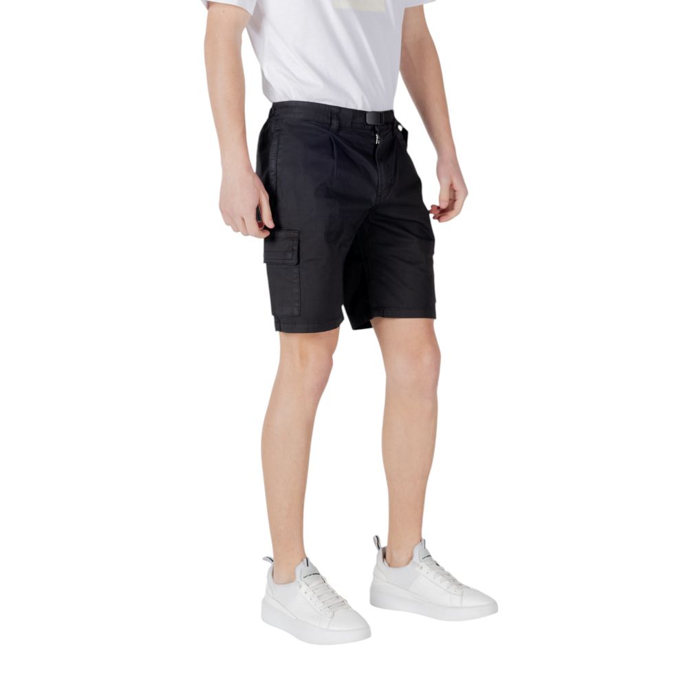 Hugo Boss Schwarze Baumwoll-Bermuda-Shorts
