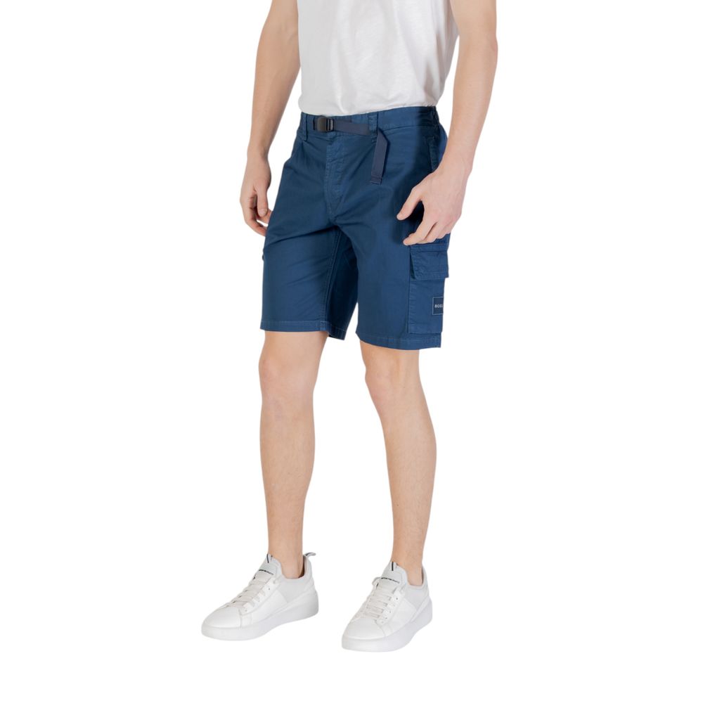 Hugo Boss Blaue Baumwoll-Bermuda-Shorts