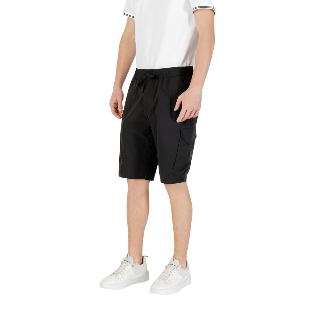 Hugo Boss Schwarze Polyester-Bermuda-Shorts