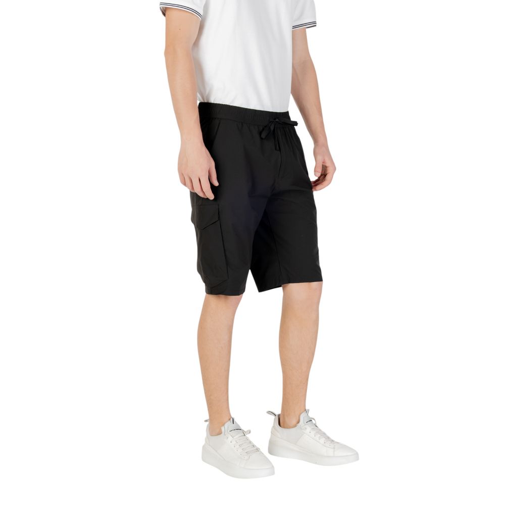 Hugo Boss Schwarze Polyester-Bermuda-Shorts