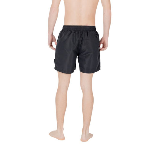 EA7 Emporio Armani Schwarze Badeshorts aus Polyester