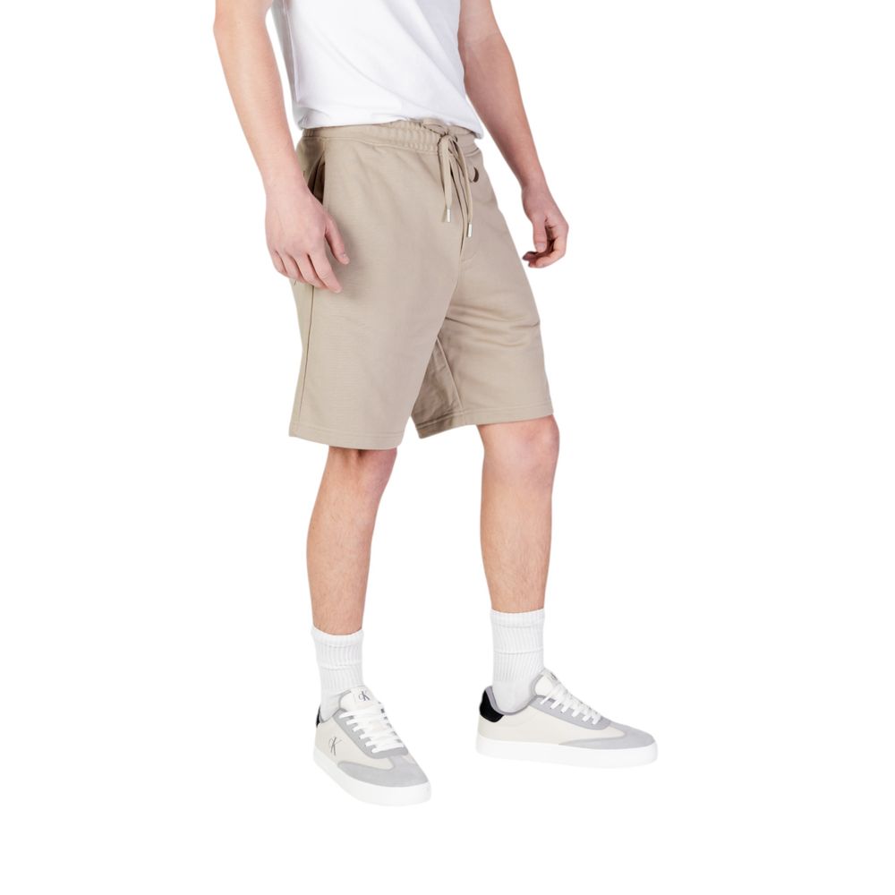 Replay Beigefarbene Baumwoll-Bermuda-Shorts