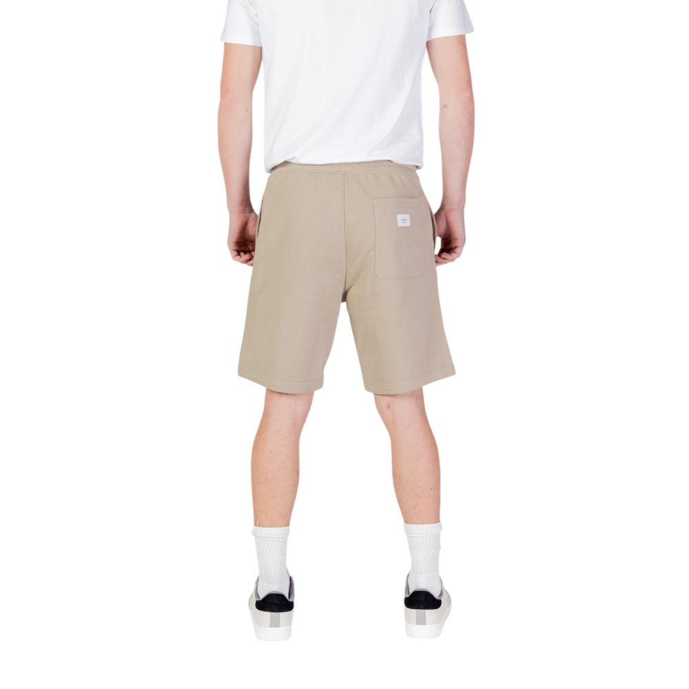Replay Beigefarbene Baumwoll-Bermuda-Shorts