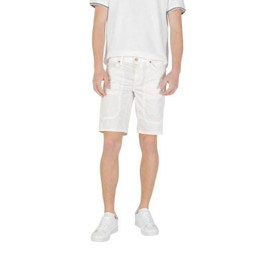 Jeckerson Weiße Baumwoll-Bermuda-Shorts