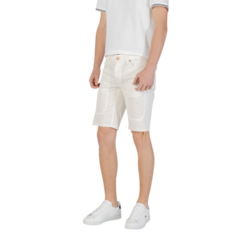 Jeckerson Weiße Baumwoll-Bermuda-Shorts
