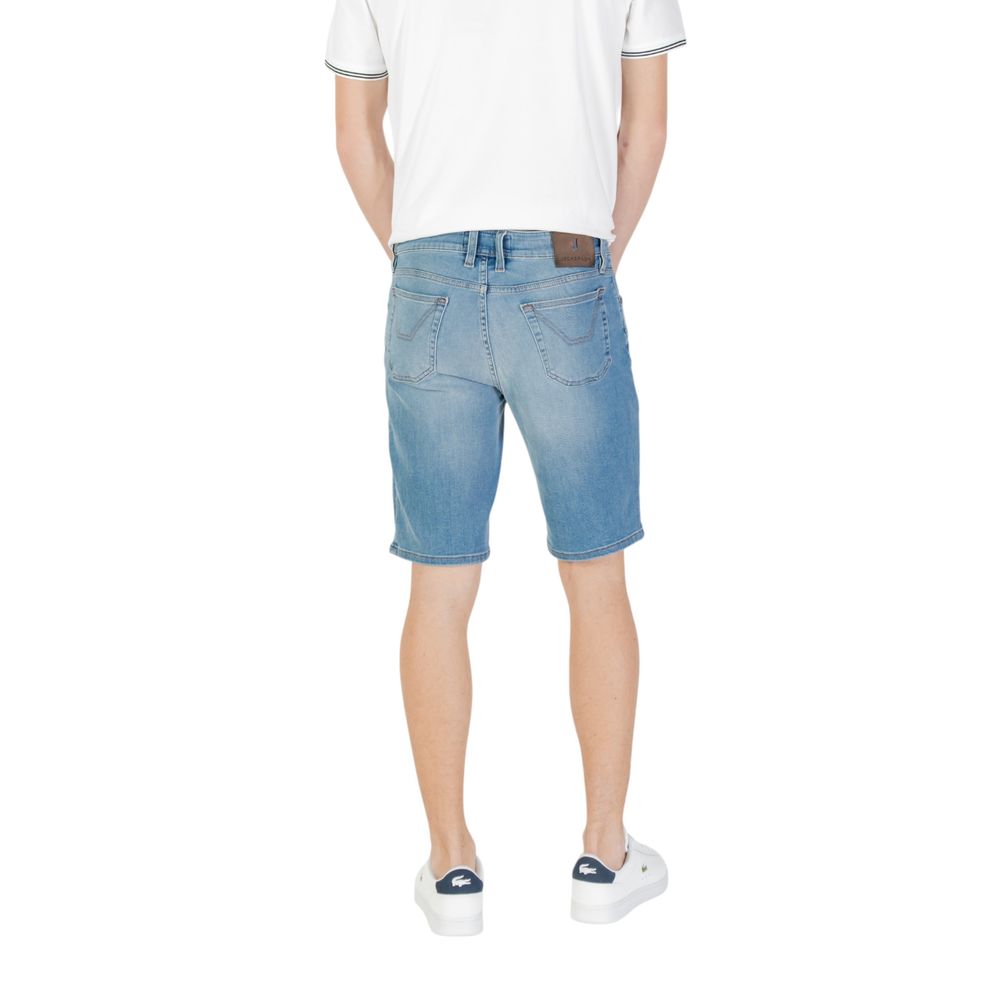 Jeckerson Hellblaue Baumwoll-Bermuda-Shorts