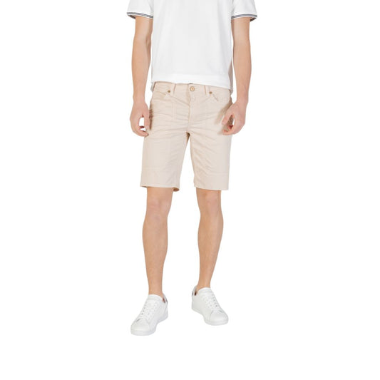 Jeckerson Beigefarbene Baumwoll-Bermuda-Shorts