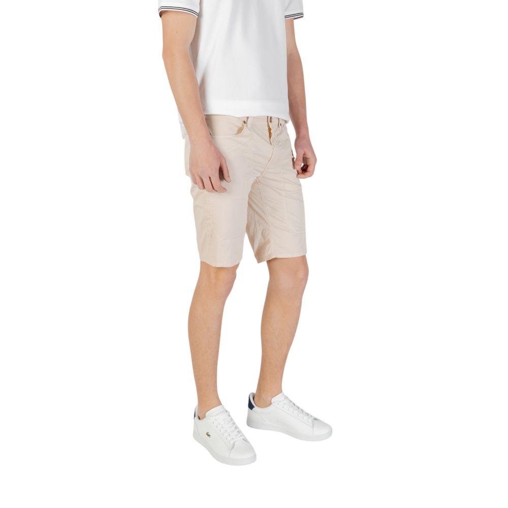 Jeckerson Beigefarbene Baumwoll-Bermuda-Shorts