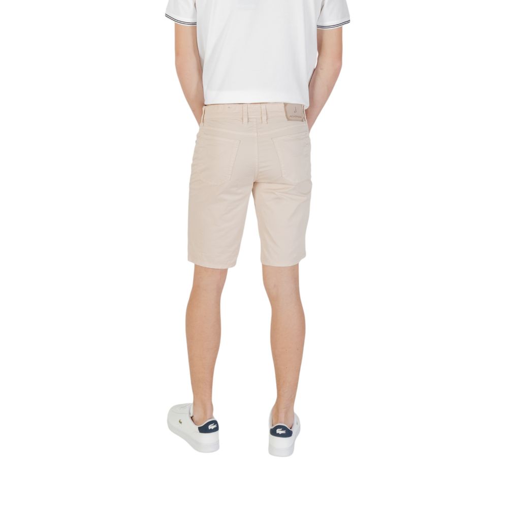 Jeckerson Beigefarbene Baumwoll-Bermuda-Shorts