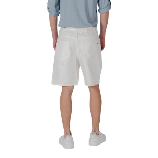 Gianni Lupo Weiße Baumwoll-Bermuda-Shorts