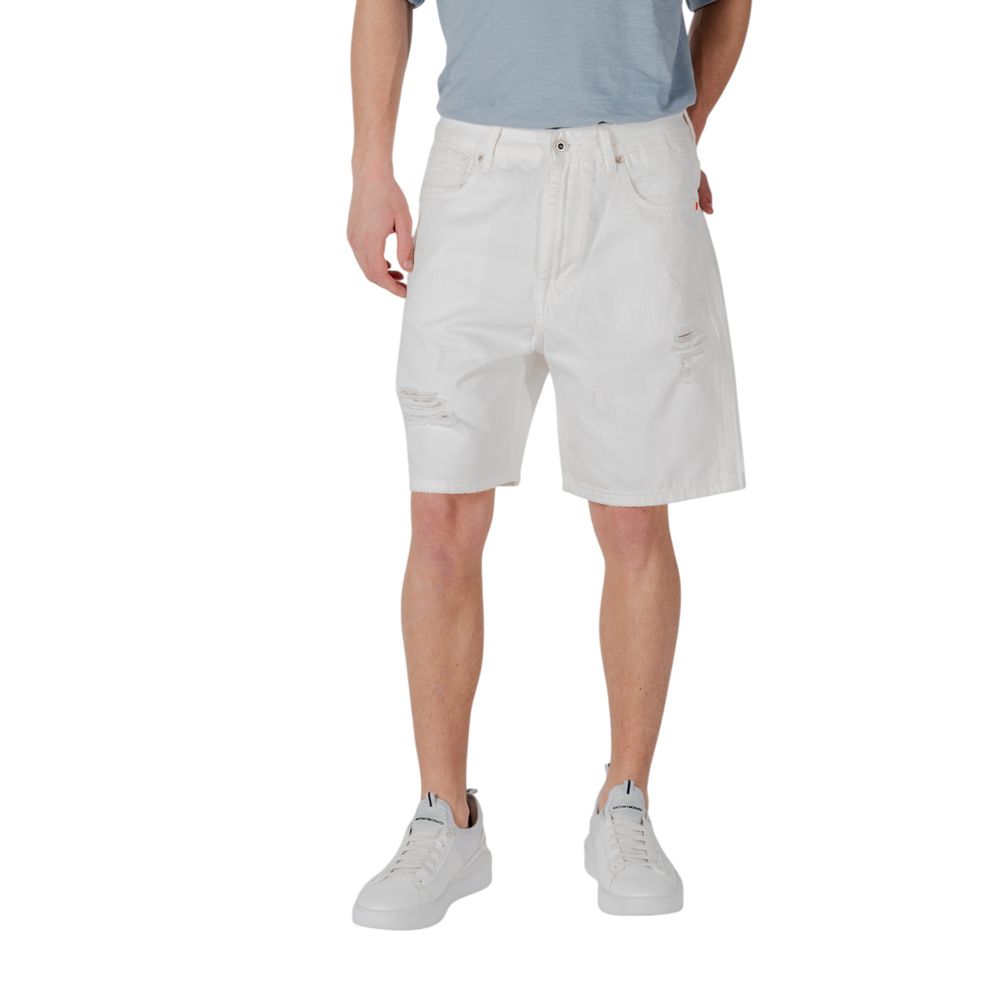 Gianni Lupo Weiße Baumwoll-Bermuda-Shorts