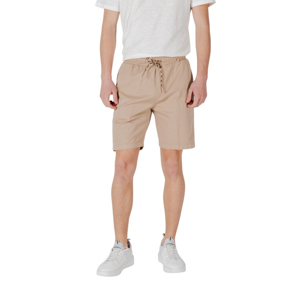 Gianni Lupo Beige Baumwoll-Bermuda-Shorts