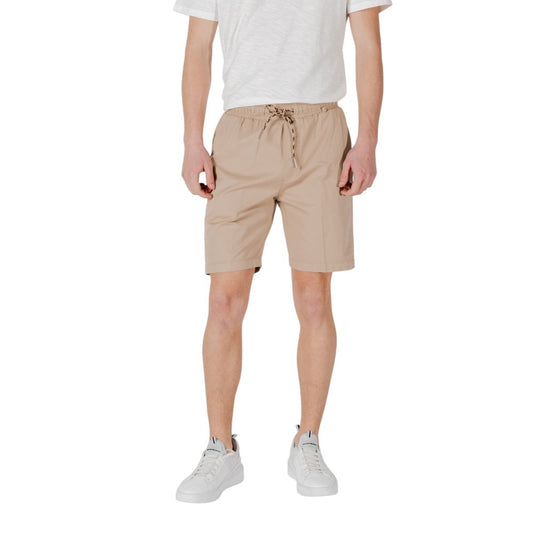 Gianni Lupo Beige Baumwoll-Bermuda-Shorts