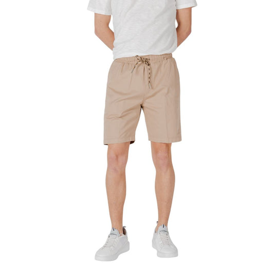 Gianni Lupo Beige Baumwoll-Bermuda-Shorts