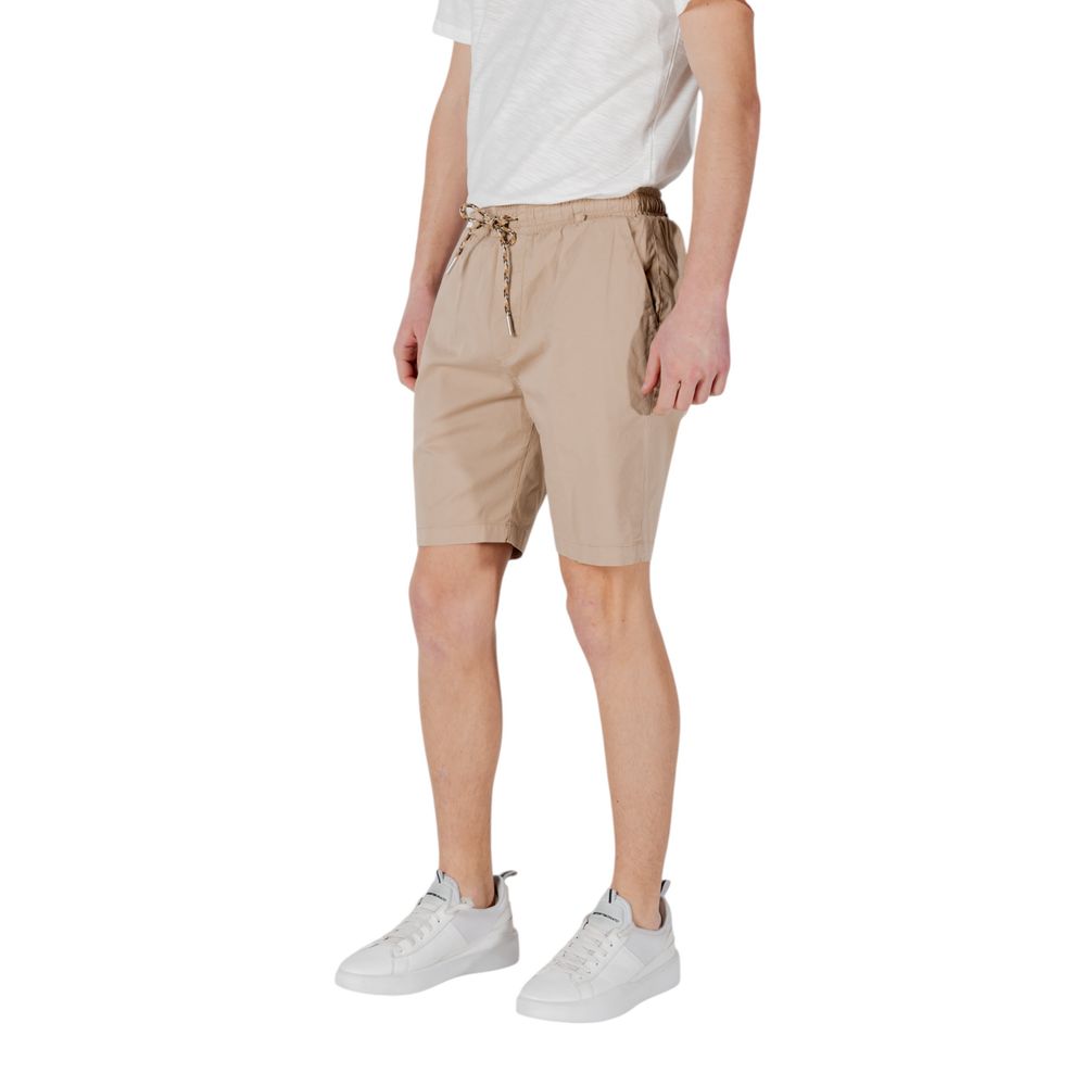 Gianni Lupo Beige Baumwoll-Bermuda-Shorts