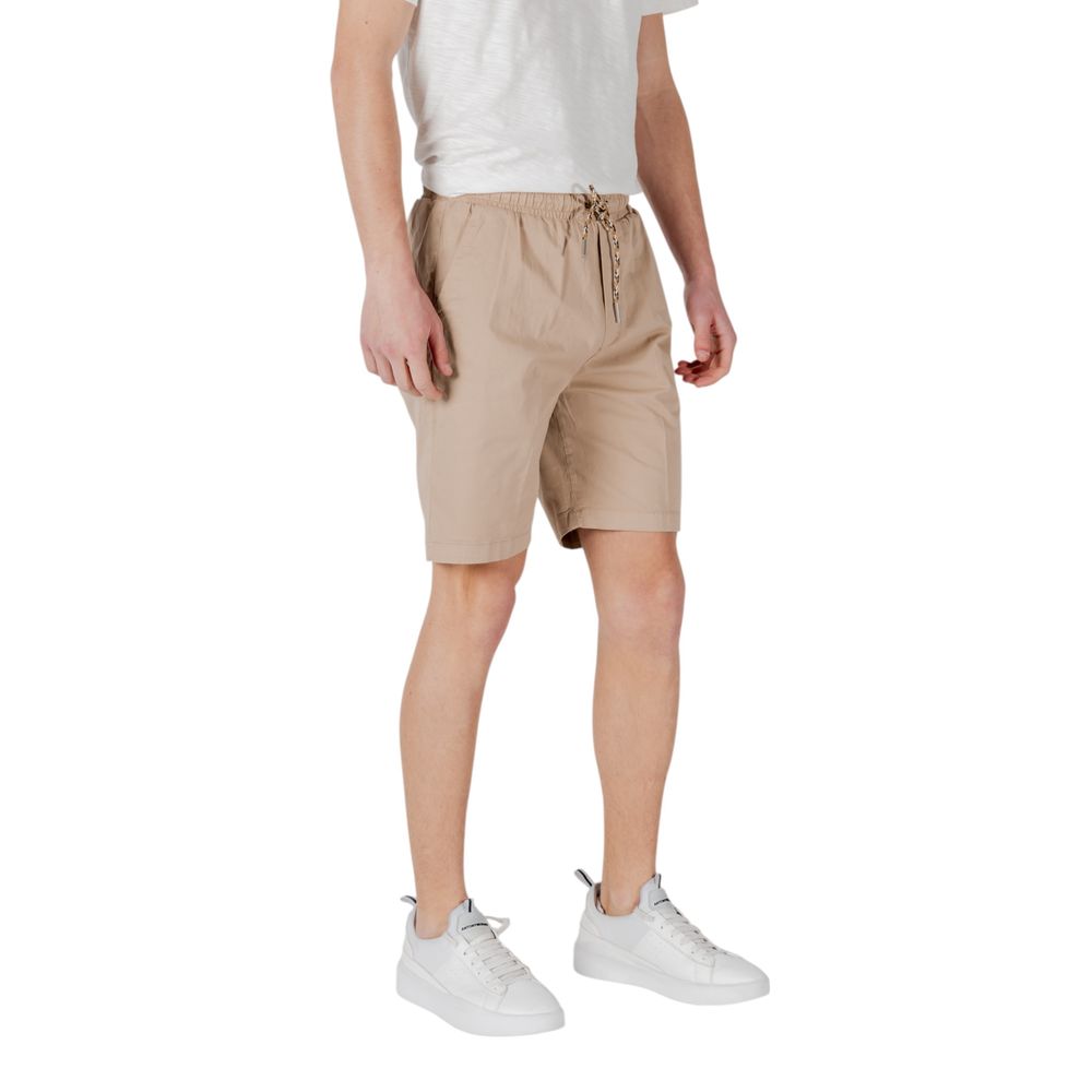 Gianni Lupo Beige Baumwoll-Bermuda-Shorts