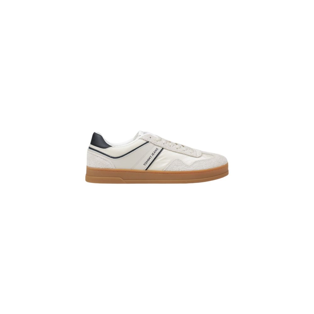 Tommy Hilfiger Jeans Cremefarbene Leder-Sneaker