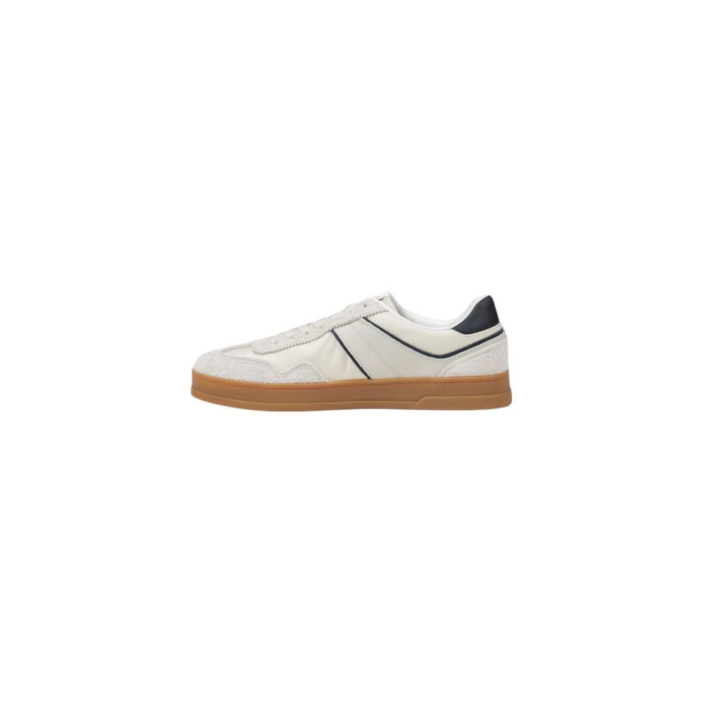 Tommy Hilfiger Jeans Cremefarbene Leder-Sneaker