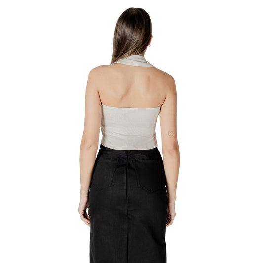 Calvin Klein Jeans Beigefarbenes Baumwoll-Top