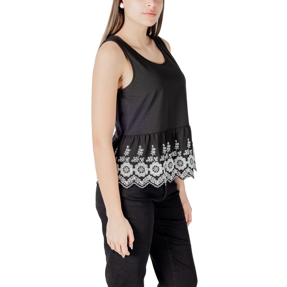 ICHI Schwarze Baumwolltops