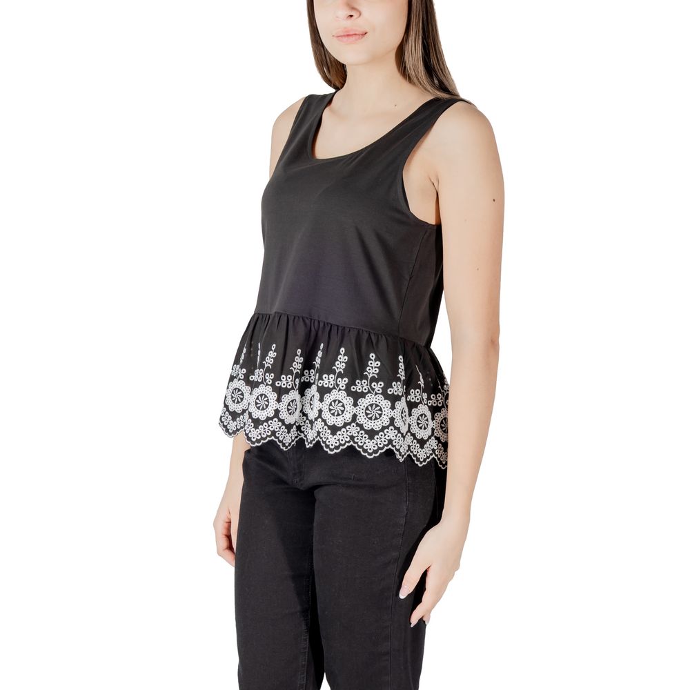 ICHI Schwarze Baumwolltops