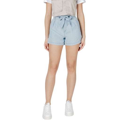 Only Hellblaue Leinen-Shorts