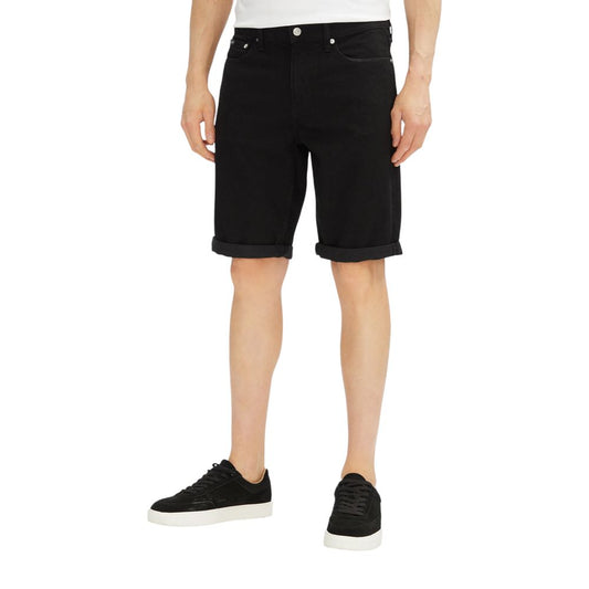 Calvin Klein Jeans Schwarze Baumwoll-Bermuda-Shorts