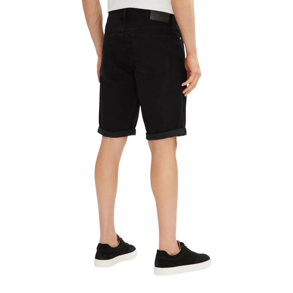 Calvin Klein Jeans Schwarze Baumwoll-Bermuda-Shorts