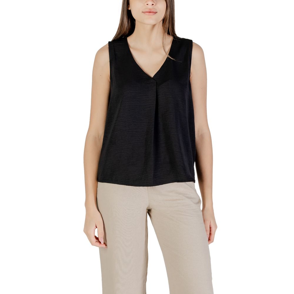 Only Schwarzes Tank-Top aus recyceltem Polyester