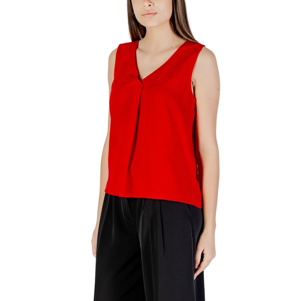 Only Rotes Tank-Top aus recyceltem Polyester