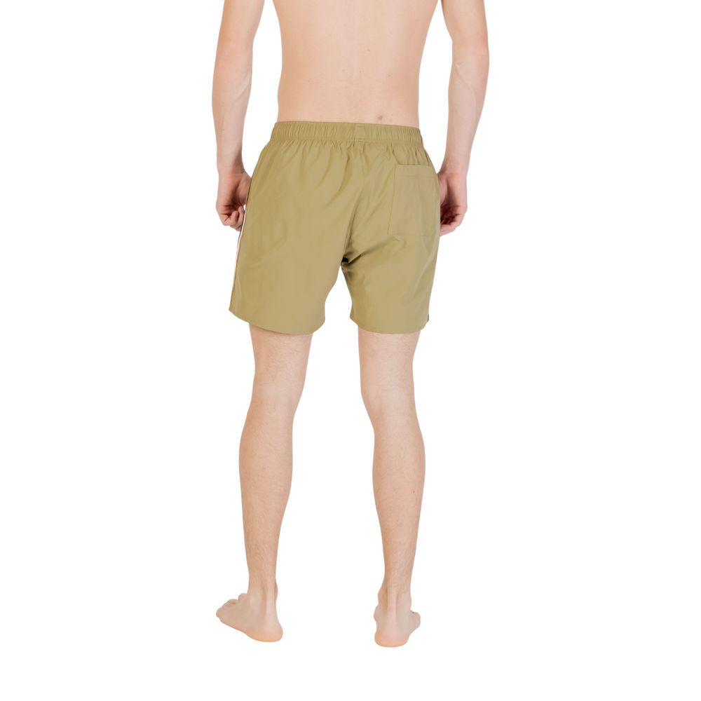 Hugo Boss Grüne Polyester-Badeshorts