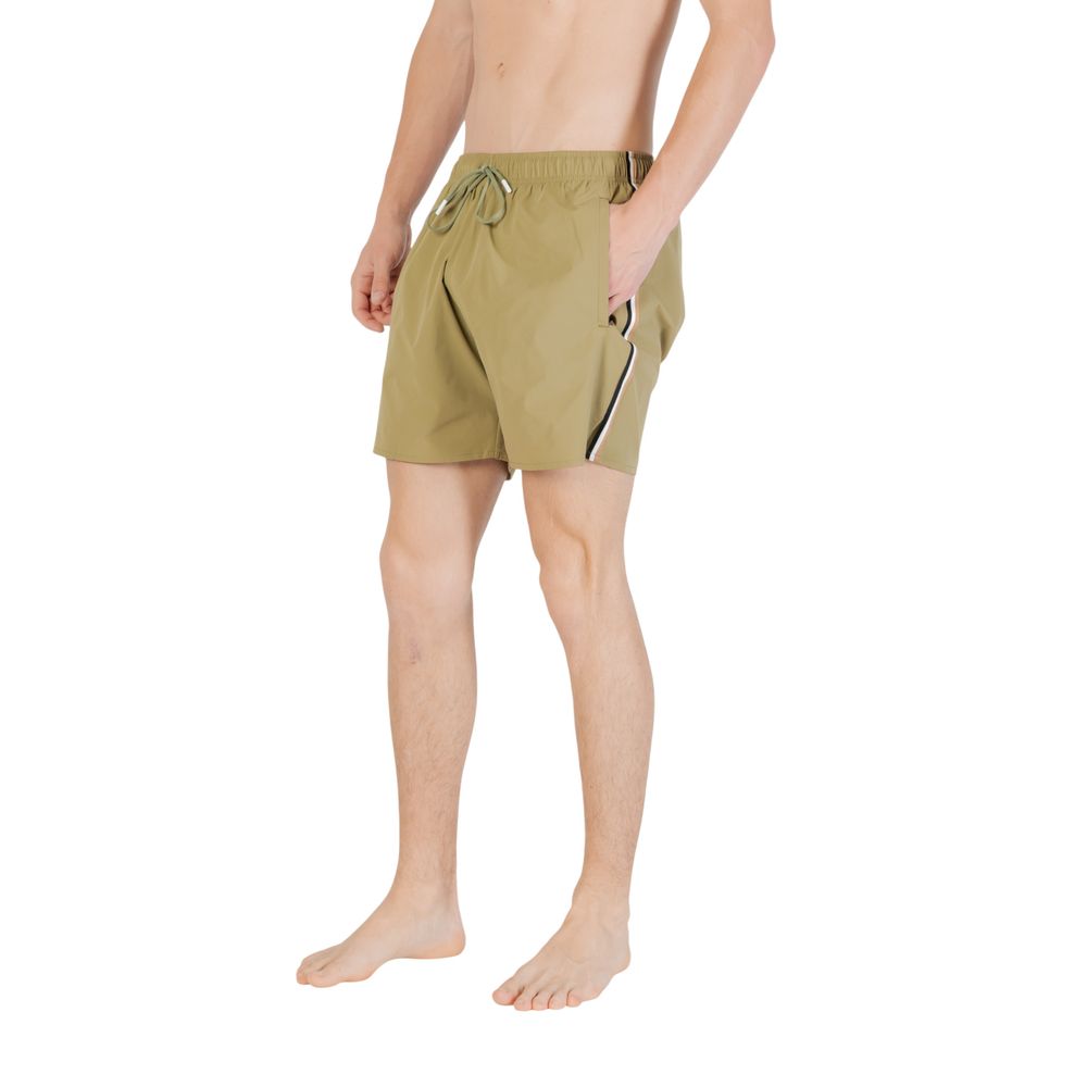Hugo Boss Grüne Polyester-Badeshorts