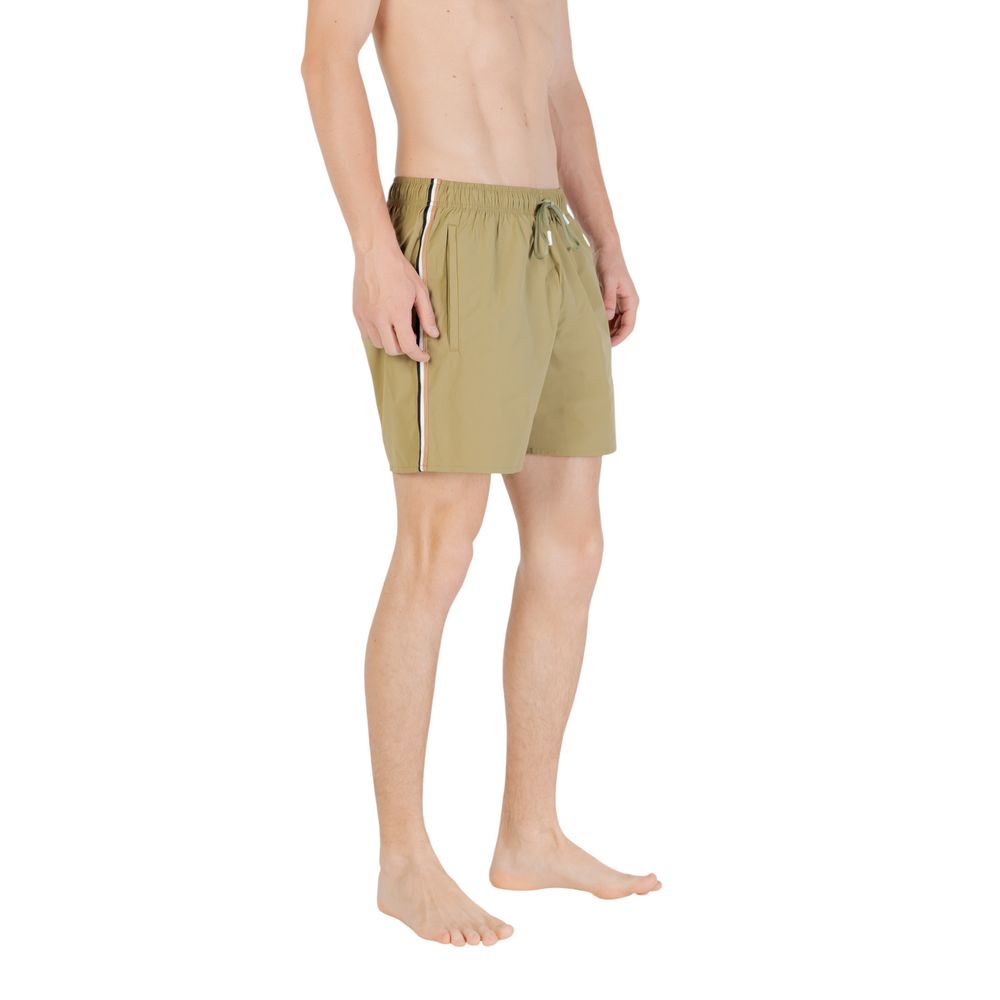 Hugo Boss Grüne Polyester-Badeshorts