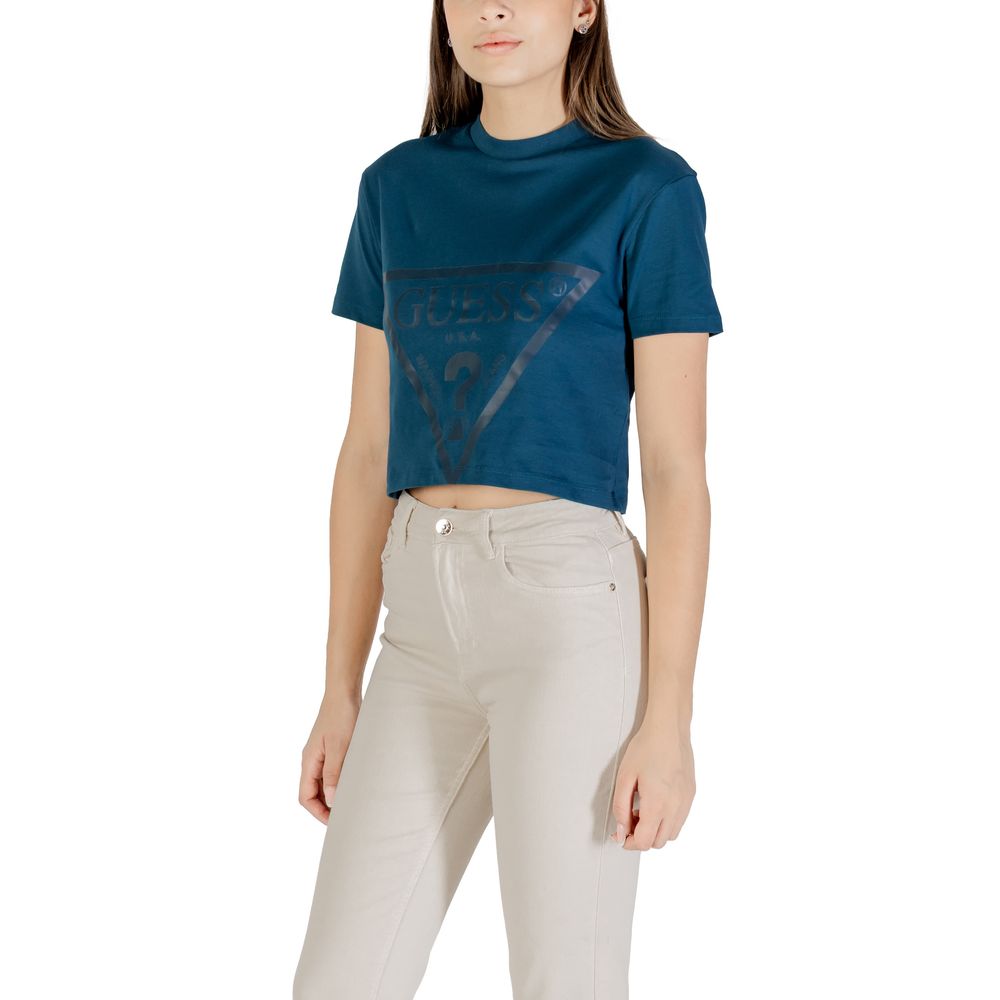 Guess Active Schwarzes T-Shirt aus Baumwolle