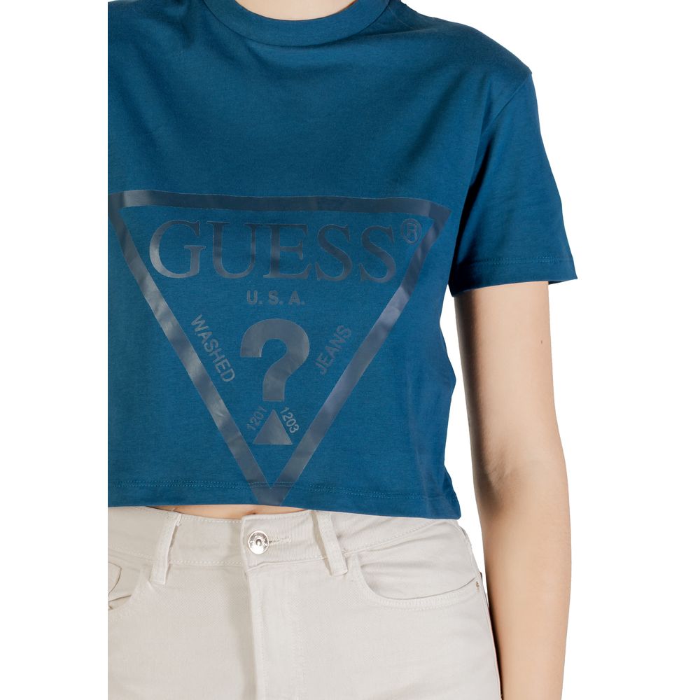 Guess Active Schwarzes T-Shirt aus Baumwolle