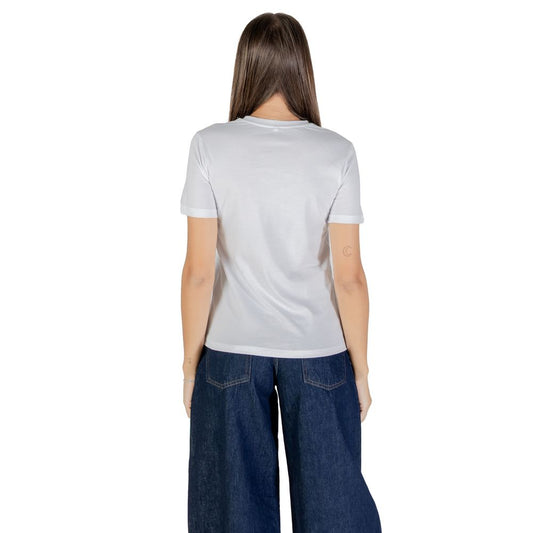 Only T-Shirt aus weißer Baumwolle