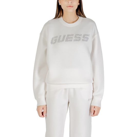 Guess Active Cremefarbenes Viskose-Sweatshirt