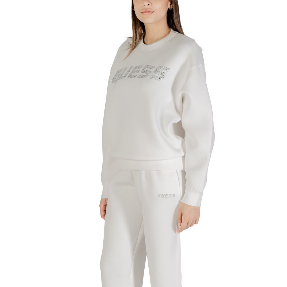 Guess Active Cremefarbenes Viskose-Sweatshirt