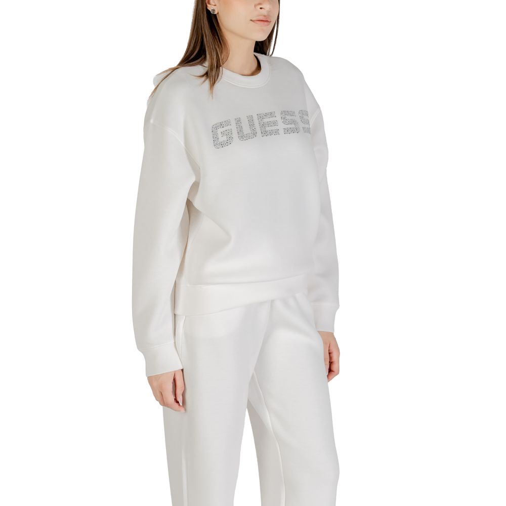 Guess Active Cremefarbenes Viskose-Sweatshirt