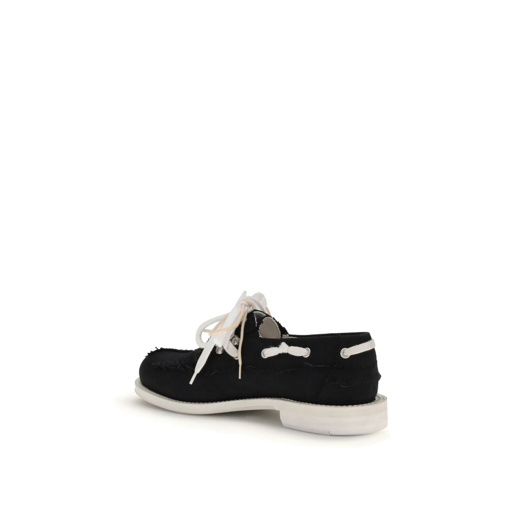 Dsquared² Elegante schwarze Slip-On-Loafer aus Baumwolle