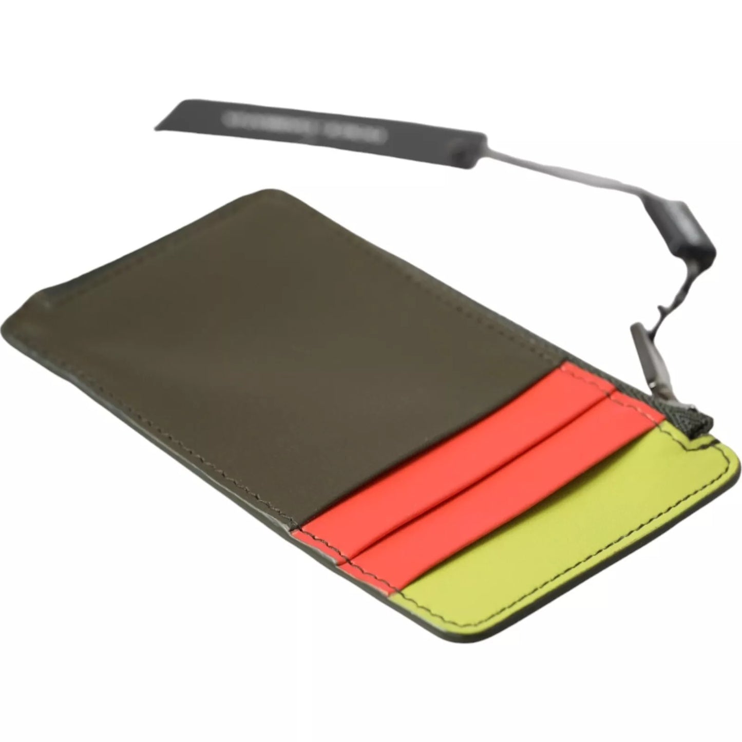 Dolce & Gabbana Multicolor Kalbsleder Logo-Kartenhalter Damen Brieftasche