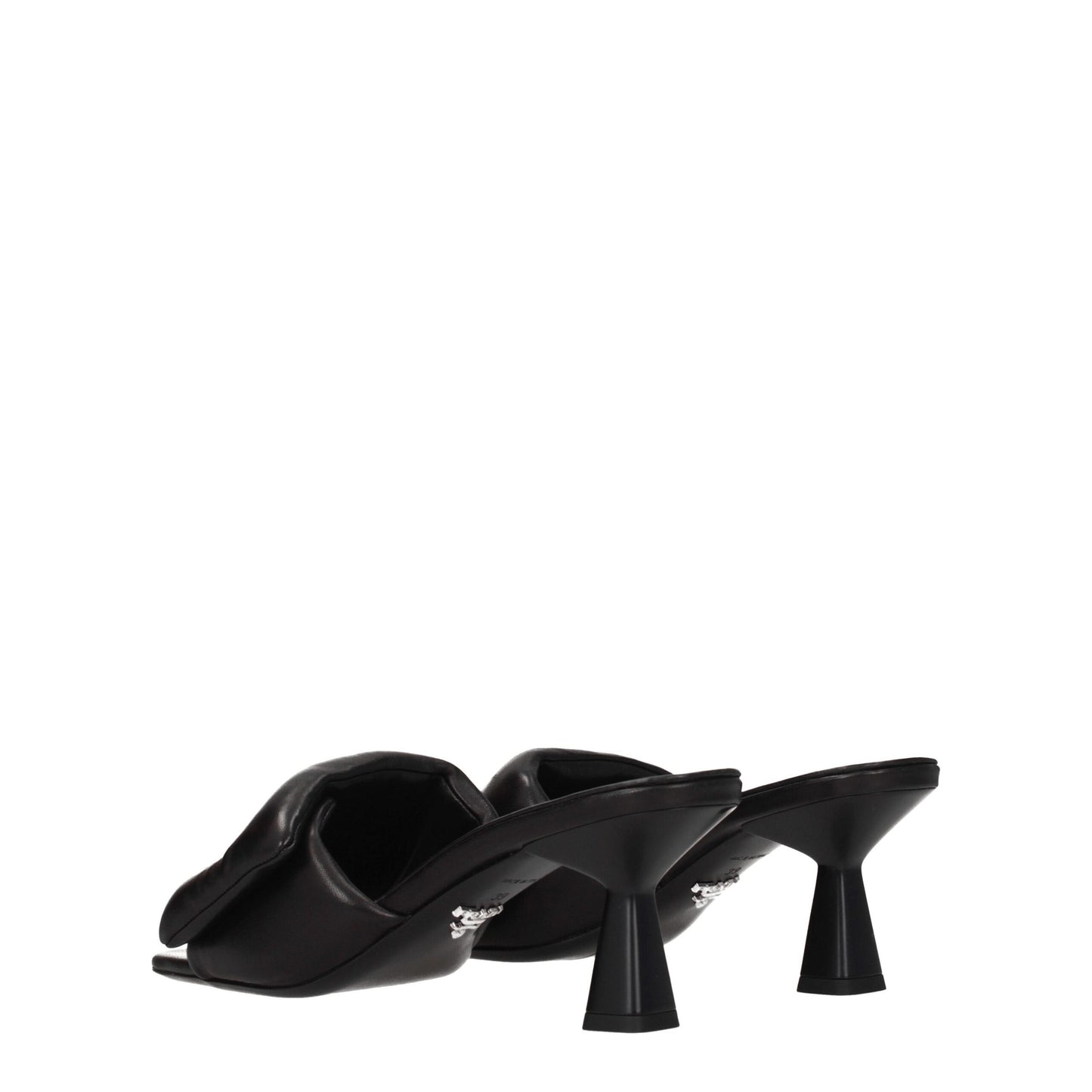 Prada Schwarze Leder-Plateau-Sandalen
