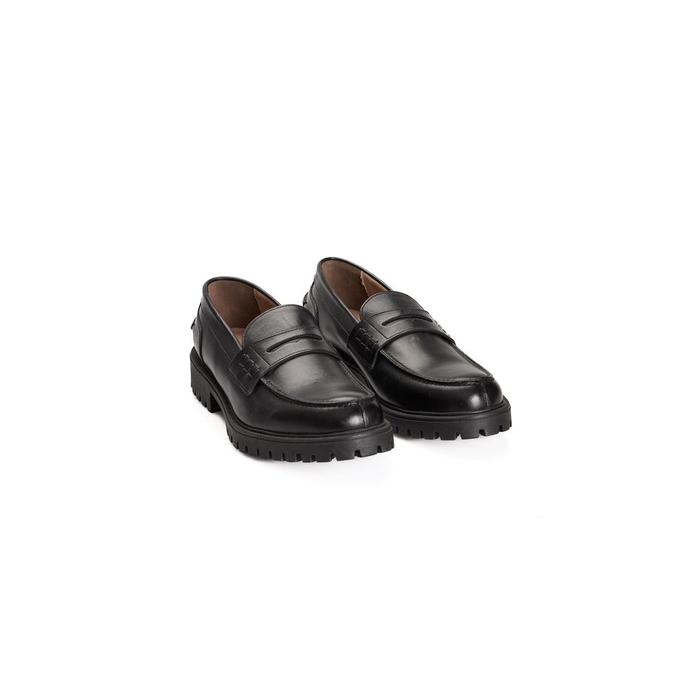 Roberto Pepe Luxury Schwarzes Kalbsleder Herren Loafer