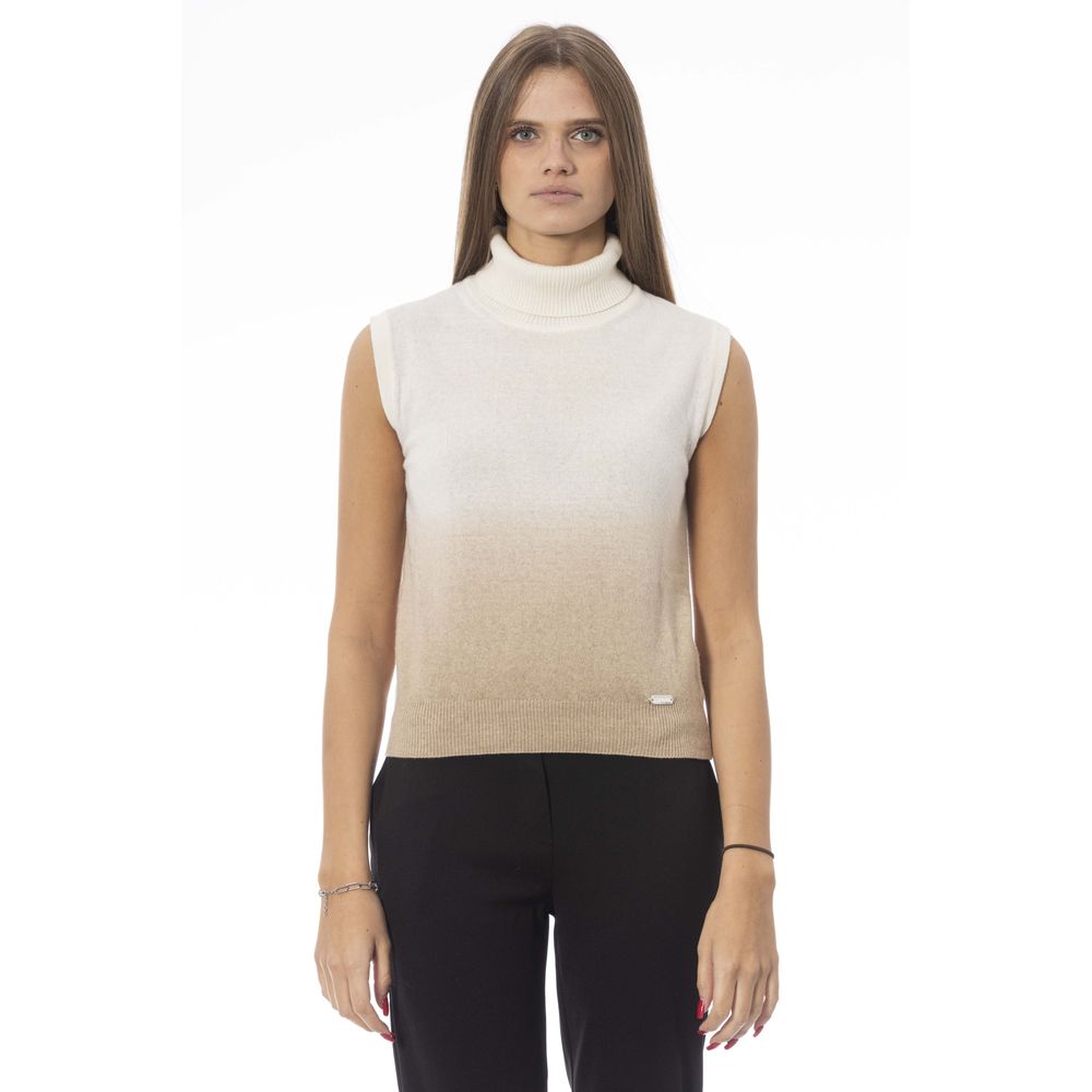 Baldinini Trend Weißer Pullover aus Wolle für Frauen
