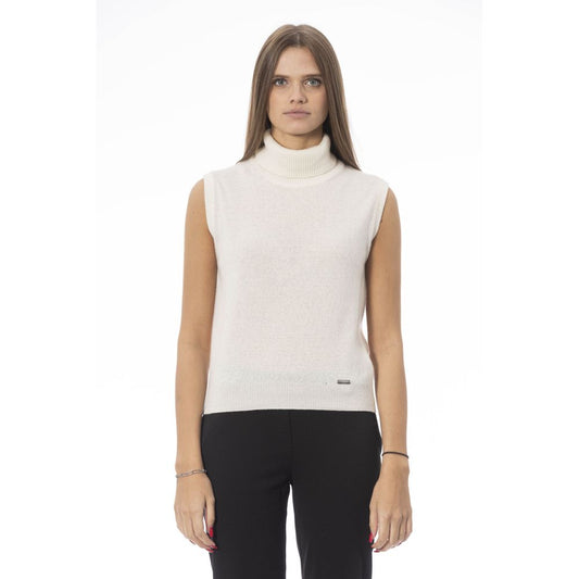 Baldinini Trend Weißer Pullover aus Wolle für Frauen