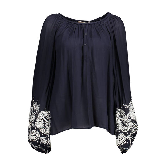 Kocca Blaues Viskose-Hemd