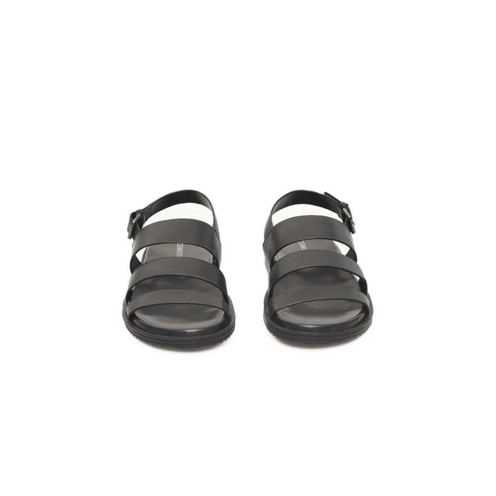 Cerruti 1881 Schwarze Sandalen aus Rindsleder für Herren