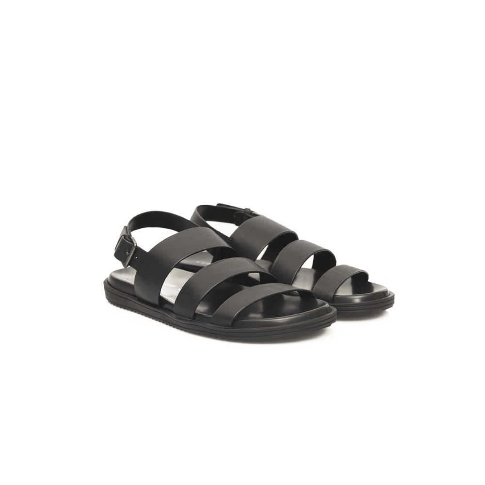 Cerruti 1881 Schwarze Sandalen aus Rindsleder für Herren